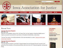 Tablet Screenshot of iowajustice.org